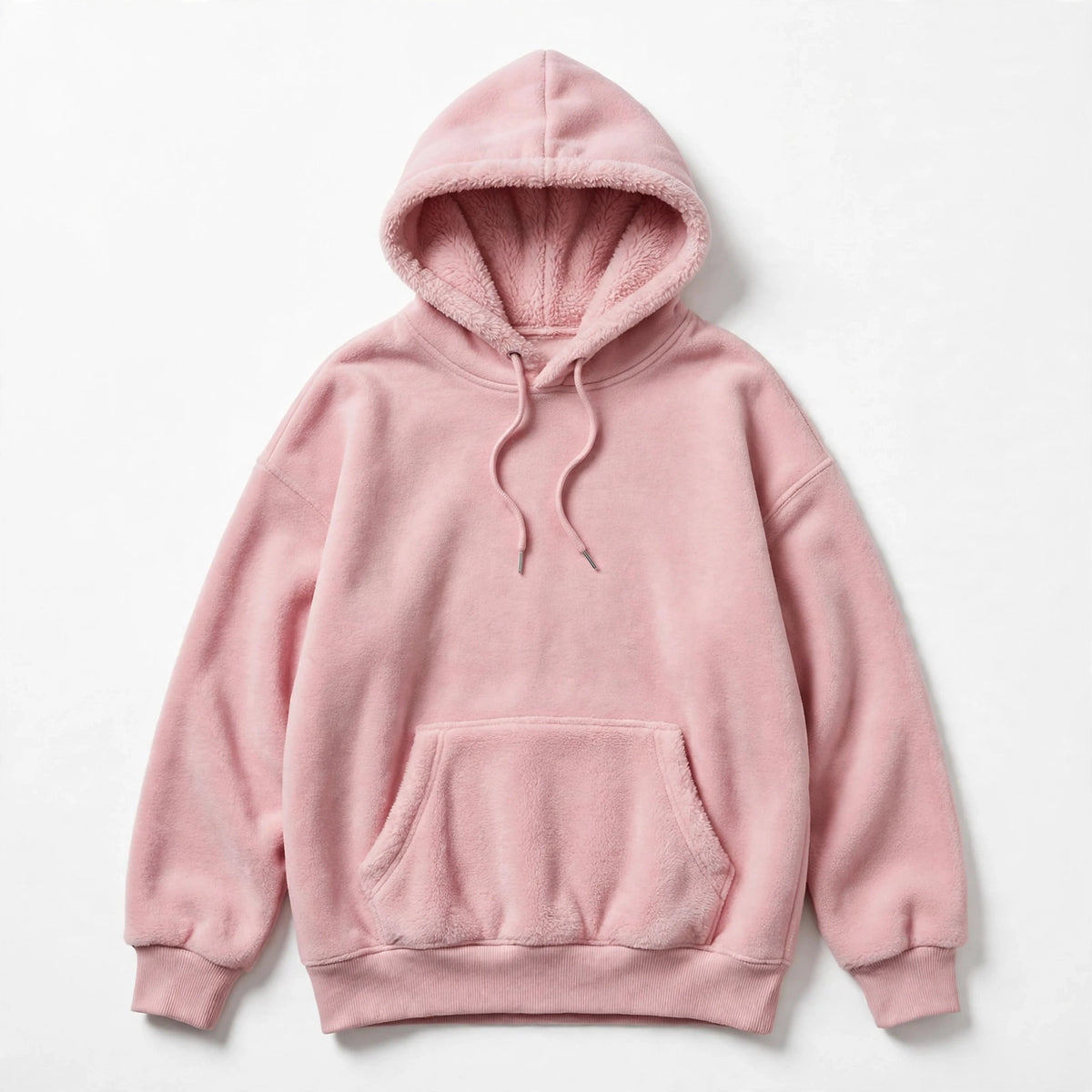 COZY BLUSH PINK FLEECE HOODIE